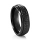 Black Hammered Titanium Ring by Edward Mirell