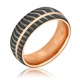 Damascus Steel 18K Rose Gold Ring by Lashbrook