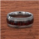 LASHBROOK DESIGNS Damascus Steel Ring With Wood Inlay - Arbor