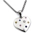 Titanium & Rainbow Sapphire Heart Necklace