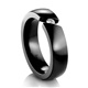 EDWARD MIRELL Black Titanium Ring Diagonal Tension Set Diamond Ring
