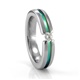 Titanium & White Sapphire Stackable Ring