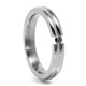 Ladies Titanium Ring with Tension Set Diamond