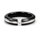 EDWARD MIRELL Ladies Black Titanium, 18K  & Diamond Ring