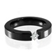 Ladies Black Zirconium & Princess Cut Diamondesque Diagonal Ring