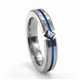 Titanium & Sapphire Diagonal Ring by Edward Mirell