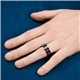 Slotted Black Titanium Ring With Black Diamond