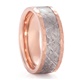 Rose Gold Meteorite Ring With Hammer Finish by Lashbrook