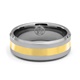 ODYSSEY Tungsten and 14K Gold Ring by Heavy Stone Rings