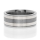 Titanium & Silver Textured Ring