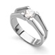 STRATO Titanium Tension Set Diamondesque Ring