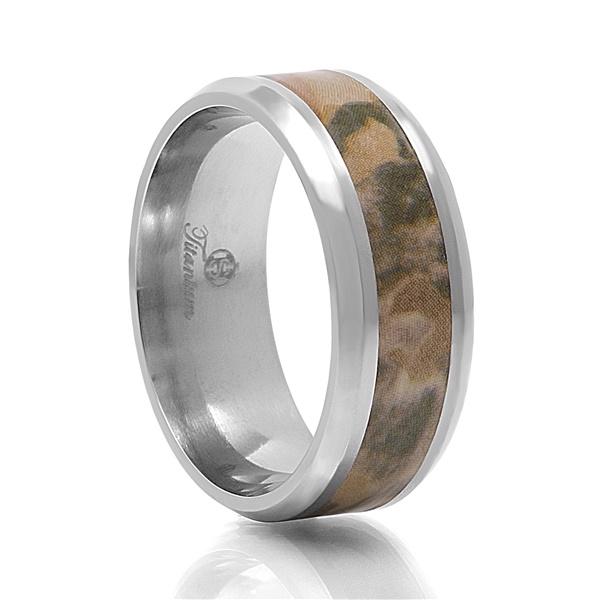 VENATOR  Titanium Camouflage Ring by Heavy Stone Rings