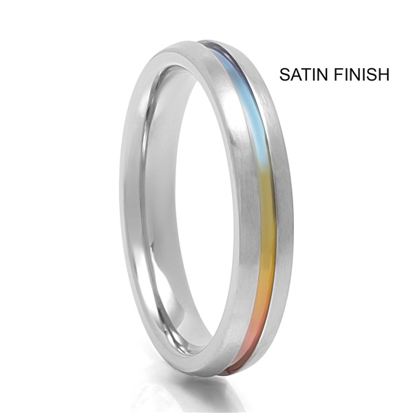 Rainbow  Anodized Titanium Ring - IRIS