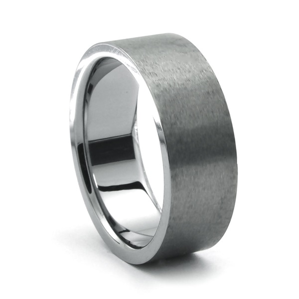 ROZZO Tungsten Wedding Band by Heavy Stone Rings