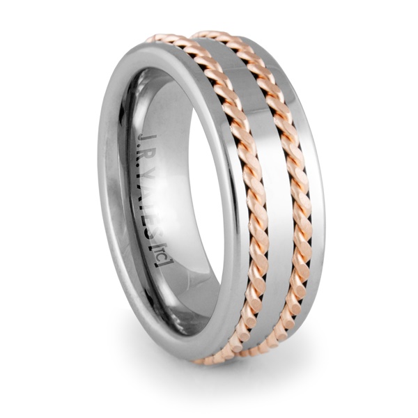 TRANSITION Tungsten Carbide & Red Gold Ring by J.R. YATES