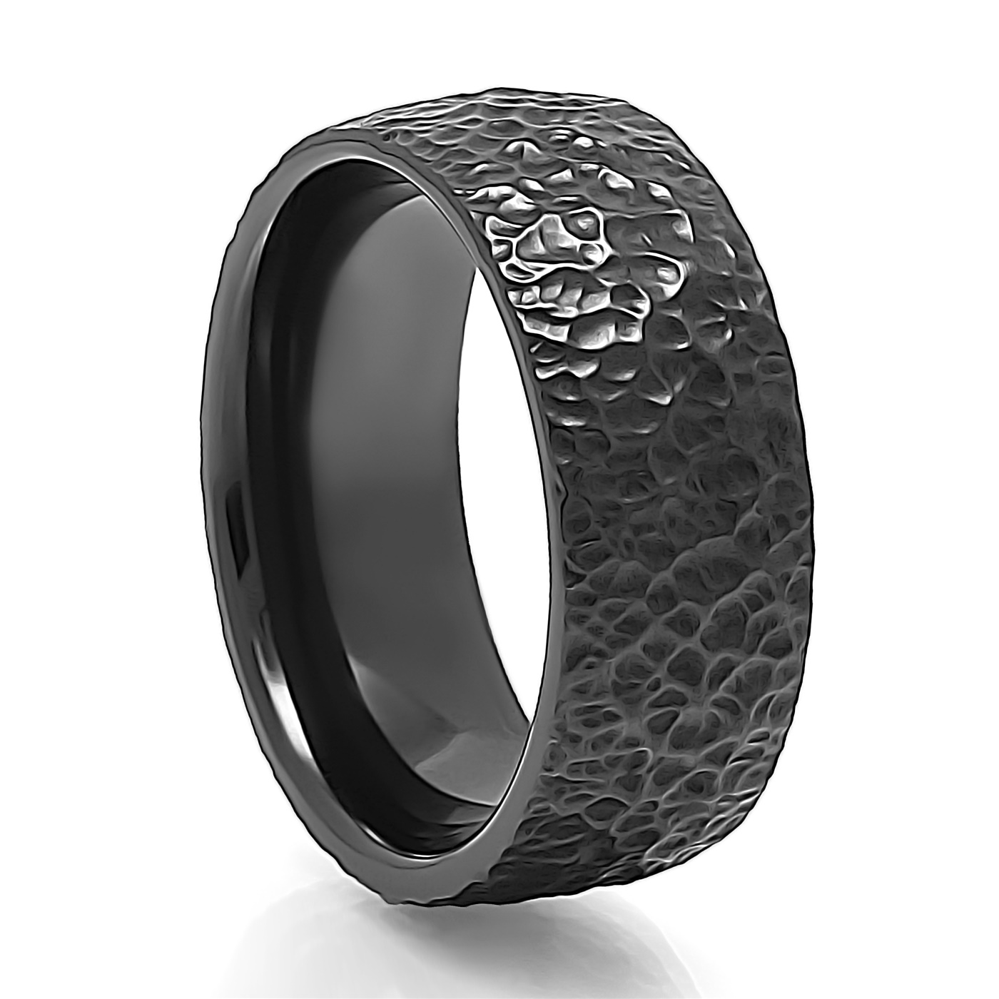 Men's Zaboda Textured Black Zirconium Ring by J.R. Yates