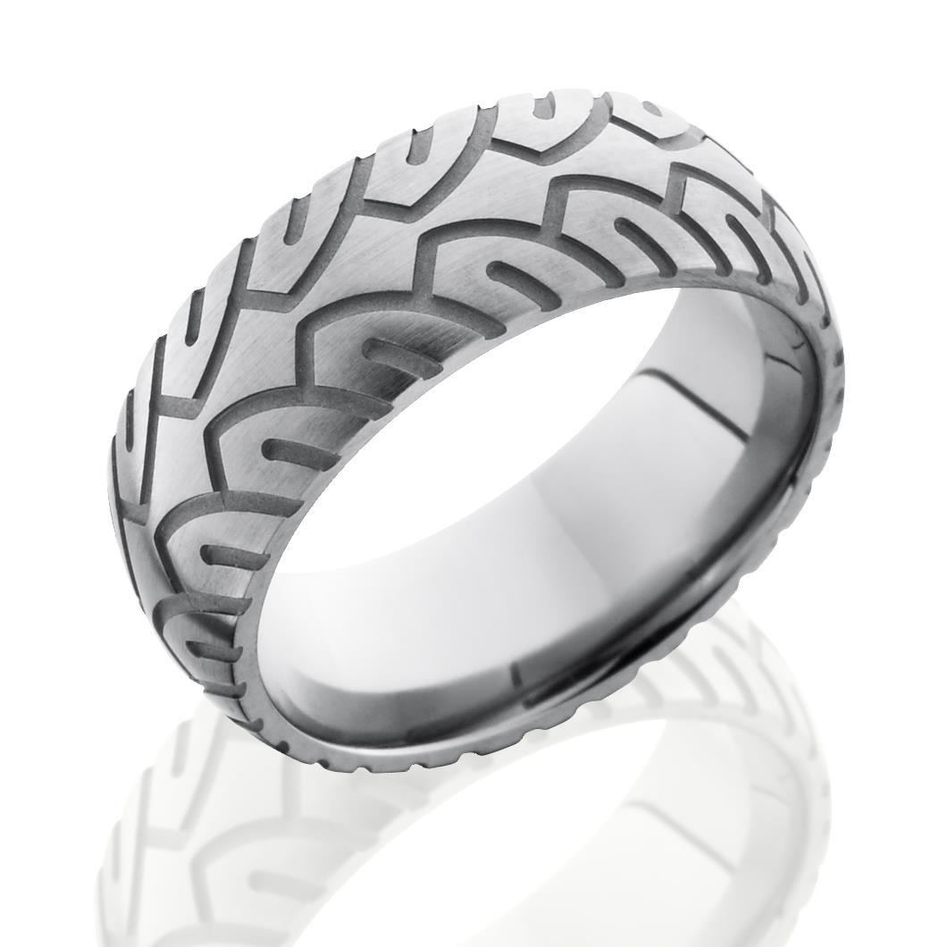 Titanium Motorcycle Tire Design Ring by Lashbrook Designs
