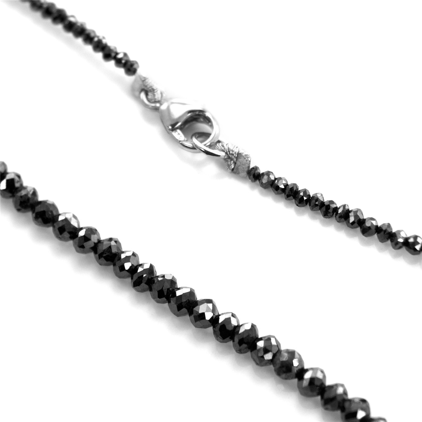 faceted black diamond necklace