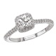 .82ctw Asscher Diamond Halo Engagement Ring