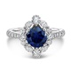 Stunning 2ct Ceylon Sapphire And Parade Diamond Engagement Ring, Lab ...