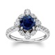 Stunning 2ct Ceylon Sapphire And Parade Diamond Engagement Ring, Lab ...