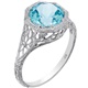 Blue Topaz Filigree Ring