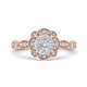 Luminous Diamond Flower Cluster Engagement Ring