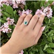Oval Emerald and Diamond Ballerina Style Ring