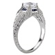 18k White Gold,  Diamond and Sapphire Engagement Ring by Romance