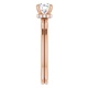 14k Rose Gold Ring with .5oct GIA Grade Diamond by Stuller