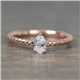 ZARA PEAR - Ladies 14K Rose Gold and Pear Shaped Diamond Ring