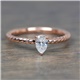 ZARA PEAR - Ladies 14K Rose Gold and Pear Shaped Diamond Ring