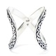 Samuel B Scroll Design Cross Over Ring