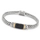 Samuel B Sterling Silver, 18k Yellow Gold & Black Spinel Bracelet