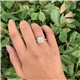 Square Shaped Halo Cluster Engagment Ring