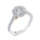 Lumionous Two-Tone Diamond Cluster Engagement Ring