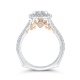 Lumionous Two-Tone Diamond Cluster Engagement Ring