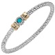 Alwand Vahan Sterling Silver & 14K Gold Bracelet with Diamonds & Turquoise