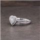 10k White Gold & Diamond Pave Heart Ring