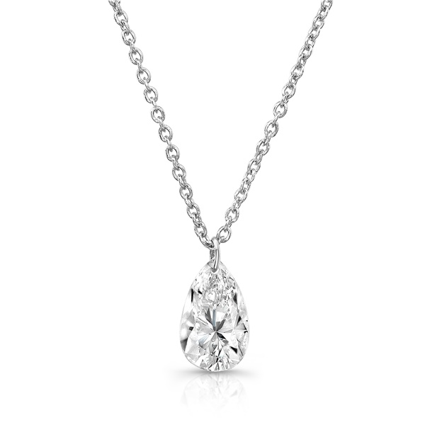 Pear Shaped Diamond Floating Necklace 13ct Pear Shape Diamond Pendant