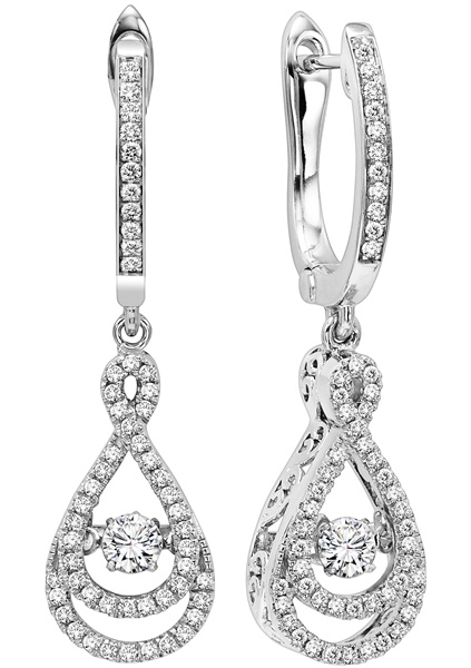 Rhythm of Love Diamond Drop Earrings - Diamonds in Rhythm Diamond Earrings