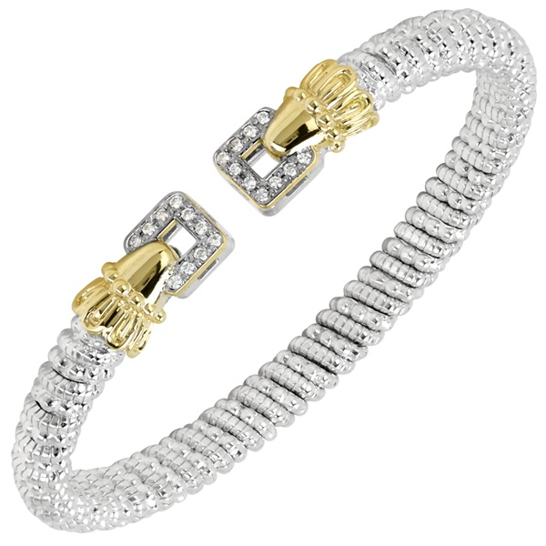 Alwand Vahan Sterling Silver 14K Yellow Gold Diamond Bracelet with ...