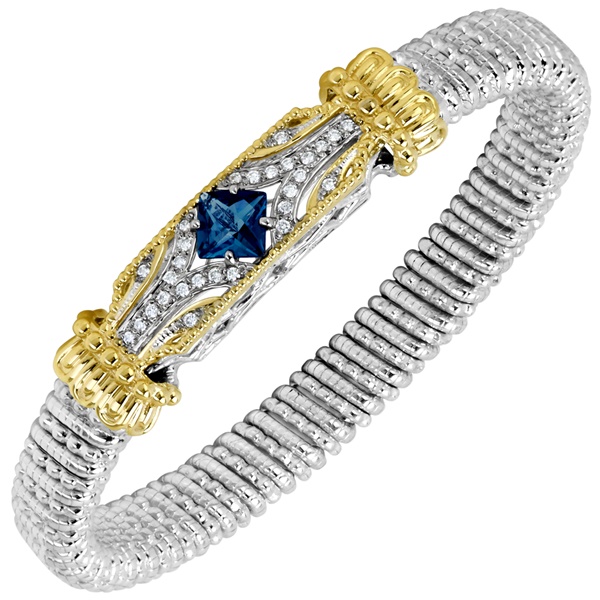 Vahan London Blue Topaz and Diamond Bracelet