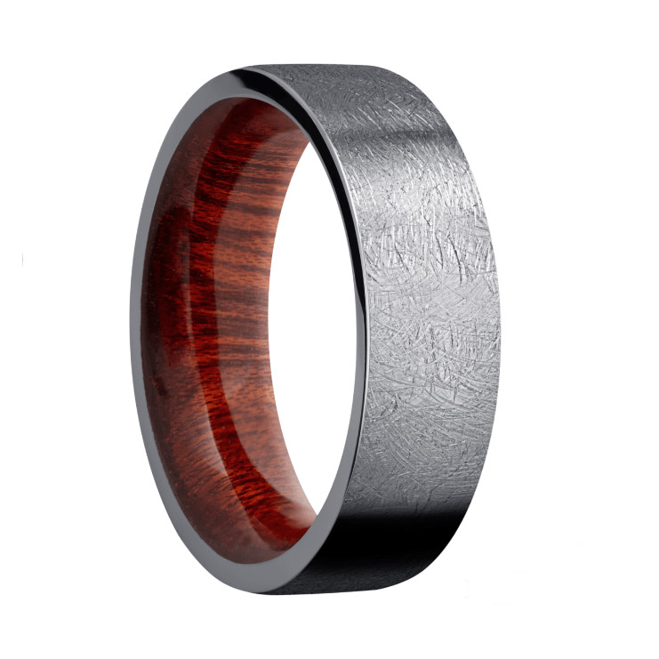 7mm Flat Tantalum Wedding Band with Distressed Finish and