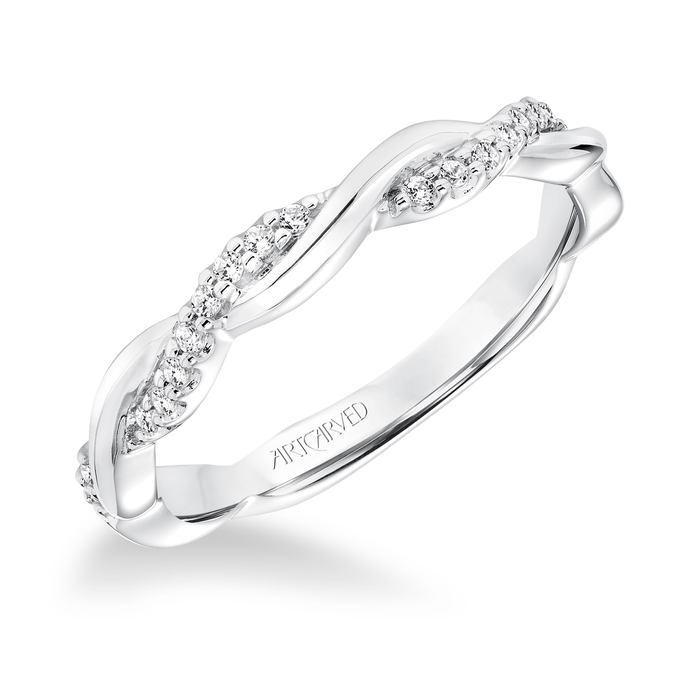 Marnie Twisted  Diamond  Wedding  Band by Artcarved Rings 