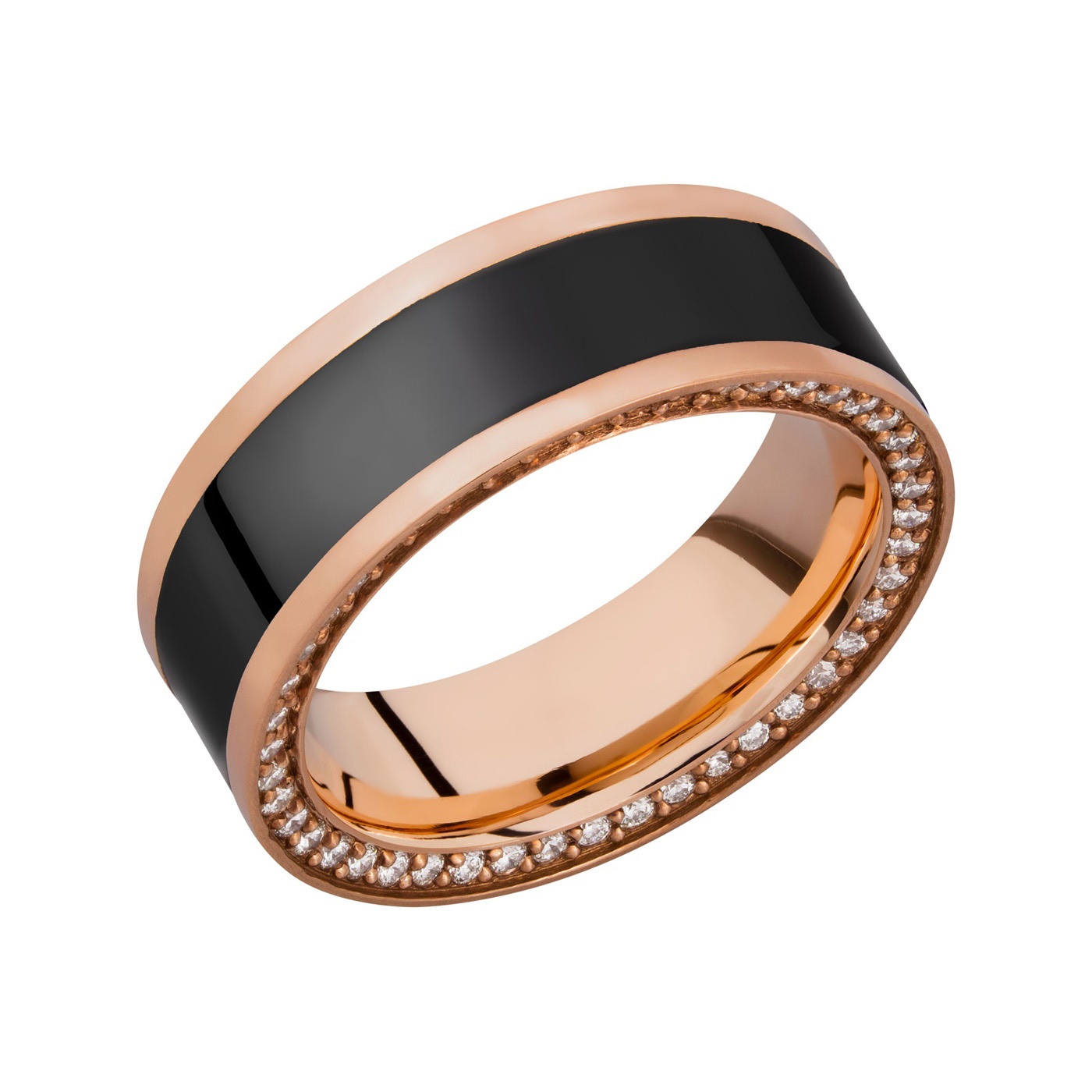 Zeus Elysium Black Diamond, 18k Rose Gold & Diamond Inset