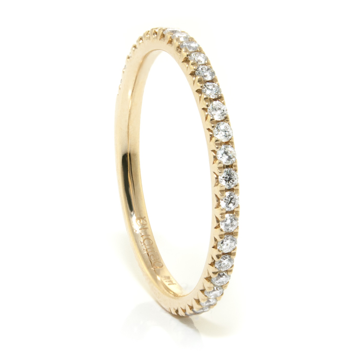 Ladies 14K Gold Diamond Wedding Band - Rings
