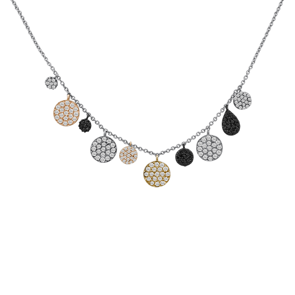 Meira T Multi Colored Diamond Disc Necklace - Recently Sold Treasures