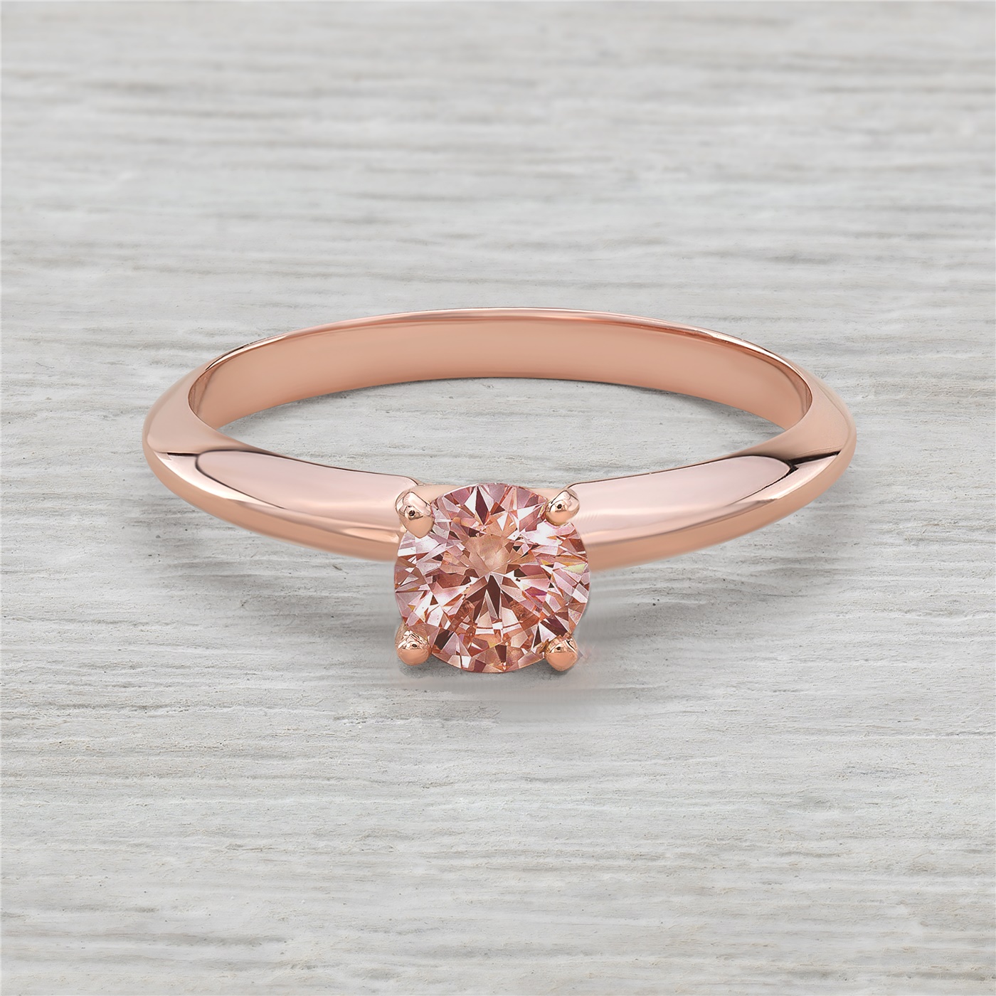  54ct half carat Pink  Diamond  Solitaire Engagement  Ring  
