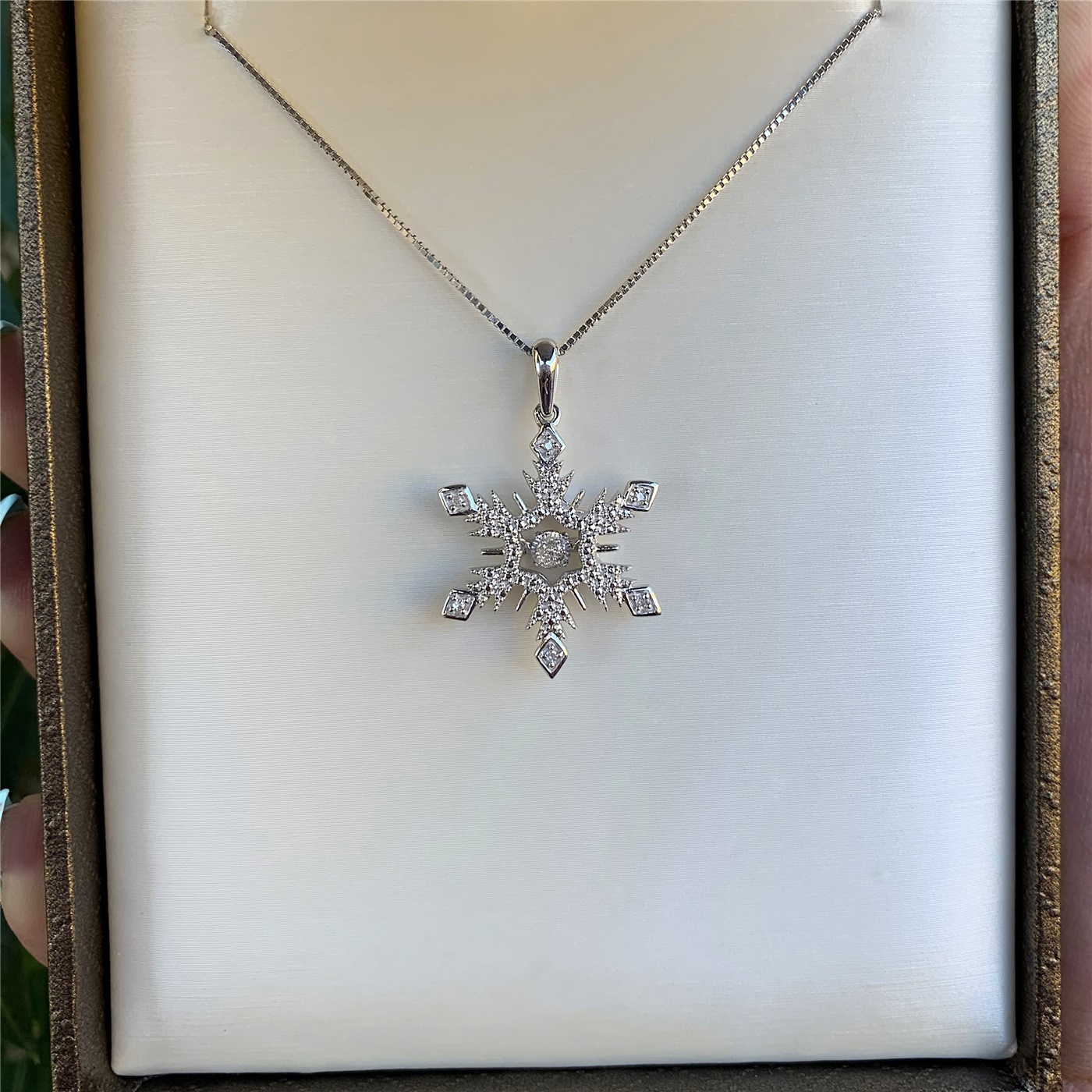 Rhythm of Love Snowflake Pendant - Diamond Cluster Snowflake